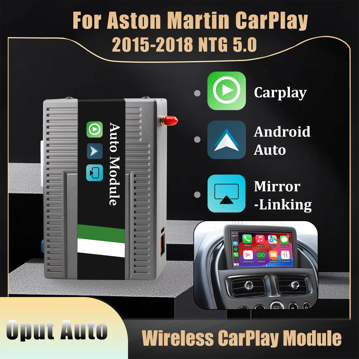 

Wireless CarPlay Module Apple Android Auto Module For Aston Martin DBS 2015-2018 NTG 5.0 Android Phone Car Play Retrofit Kit