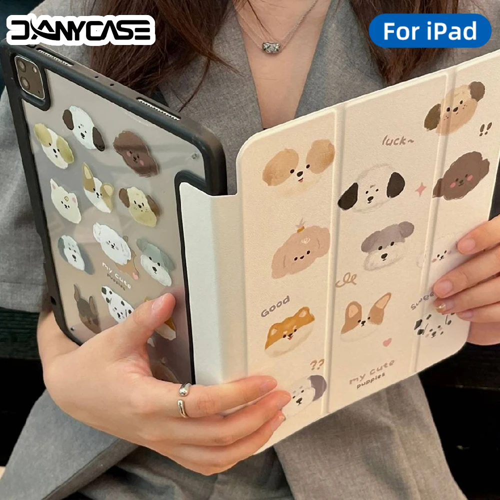 3-fold Case with Pencil Holder For 2025 iPad Air 11 Case iPad 10th Gen 11th A16 Cover Gen iPad Pro11 4 5 10.9in 12.9 M2 M3 M4
