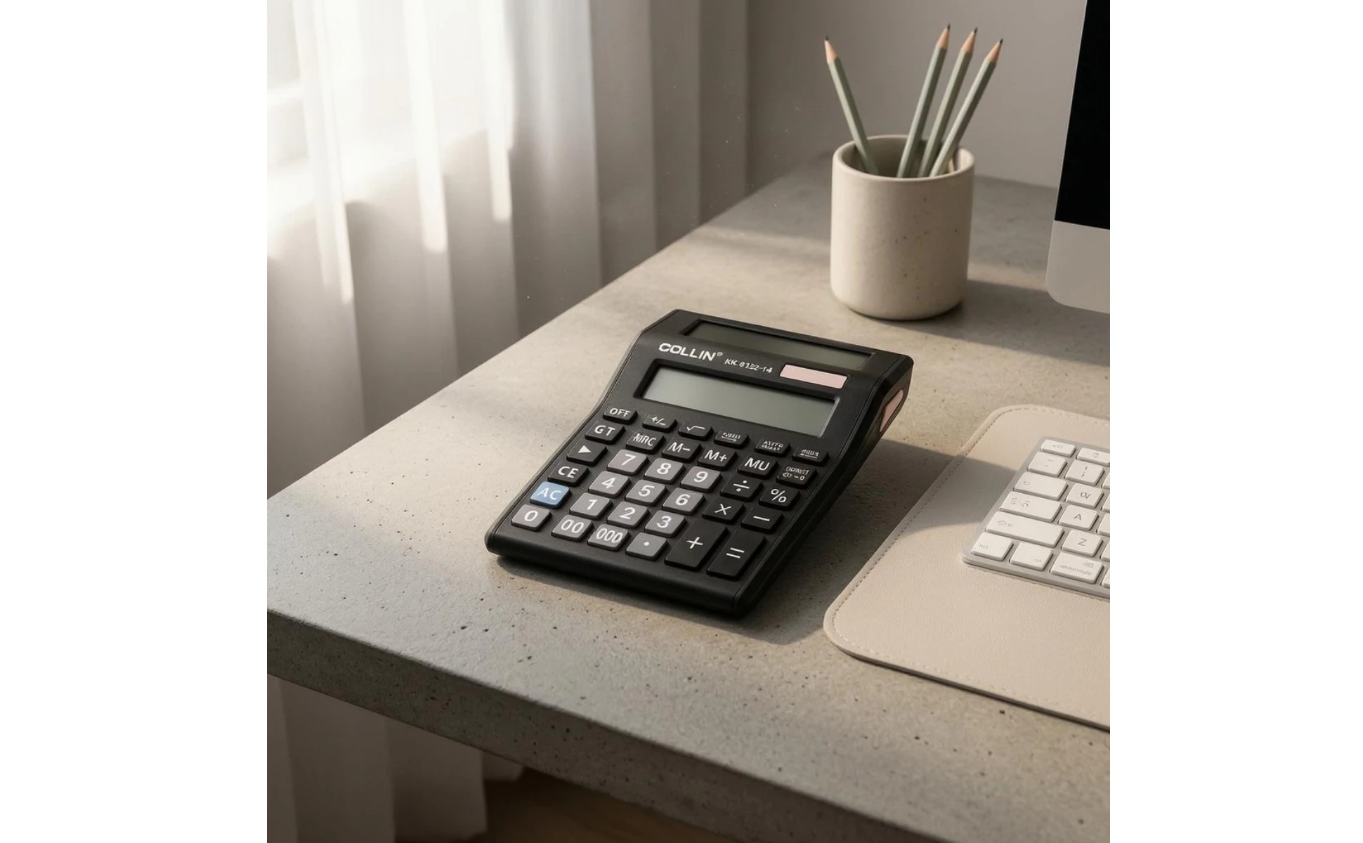 Double Display Calculator Black 14-Digit Calculator for Shop