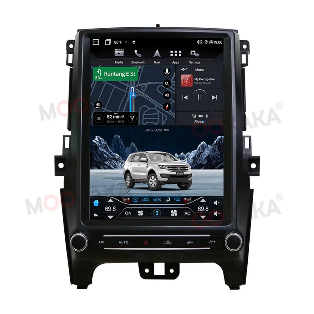 12.1 pollici Autoradio Per Ford Everest Ranger Raptor 2015-2022 Auto Lettore Multimediale Schermo Verticale Android Stereo Carplay GPS