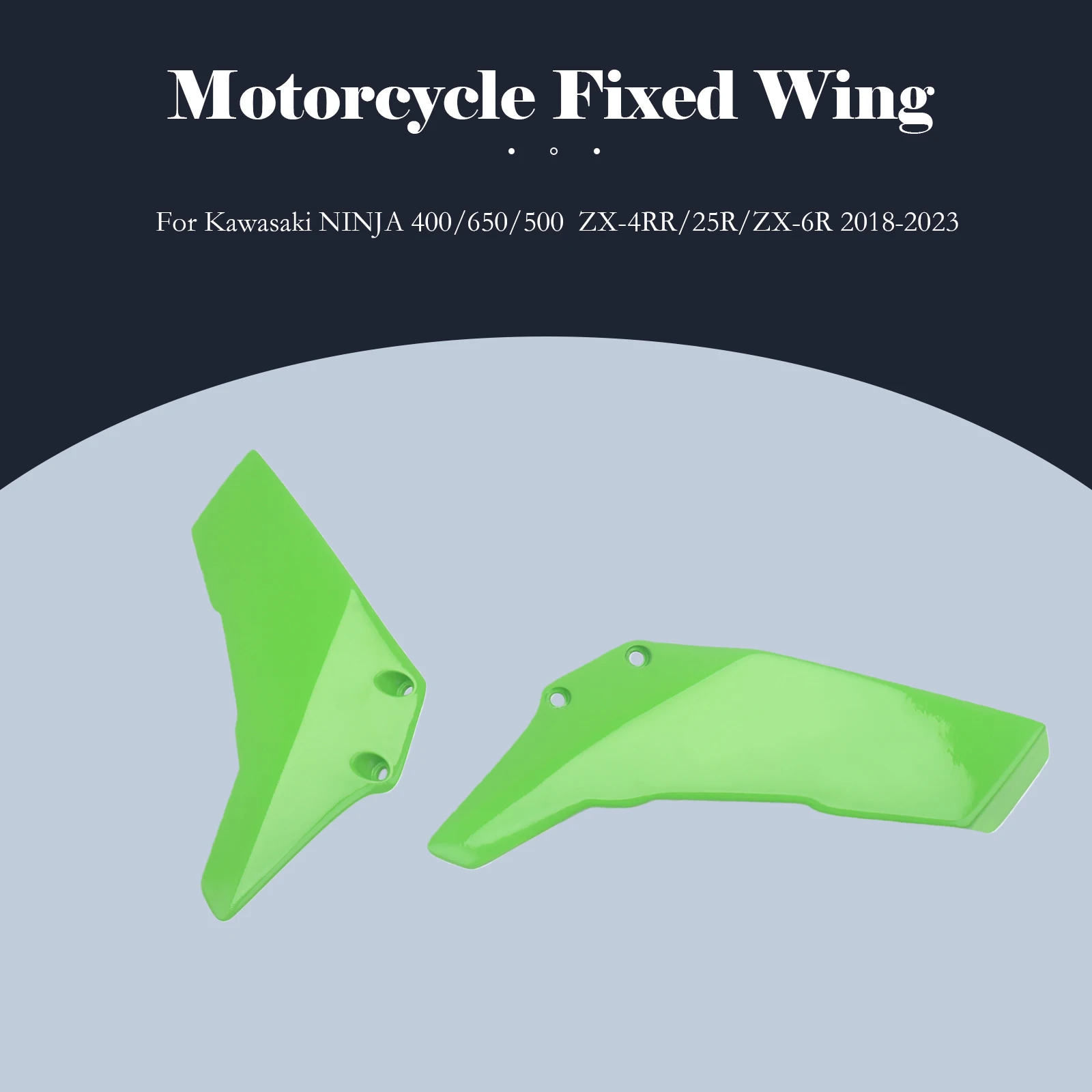

For Kawasaki NINJA 400/500/650 2018-2023 Motorcycles Accessories Winglet Aerodynamic Wing Kit Spoilers ZX-4RR/6R/25R Fixed Wings