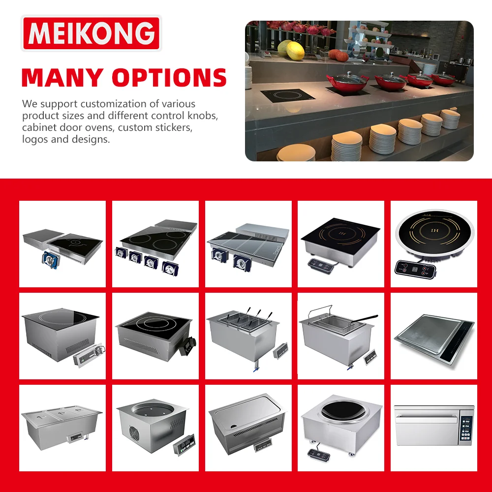 Commercial High-Powered Energy-Efficient Induction Cooker Built-In Cooking Equipment for Restaurants Hotels Catering Services