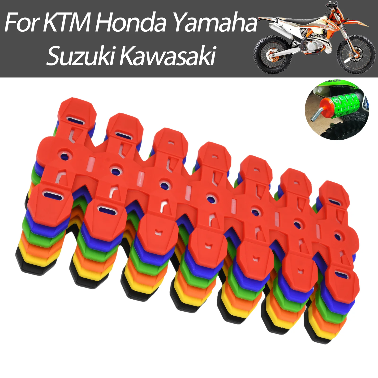 

High Heat Resistant Muffler Pipe Protector Guard With Stainless Steel Fixed Clamps For 125To500cc Off-Road MotorcycleMaintenance