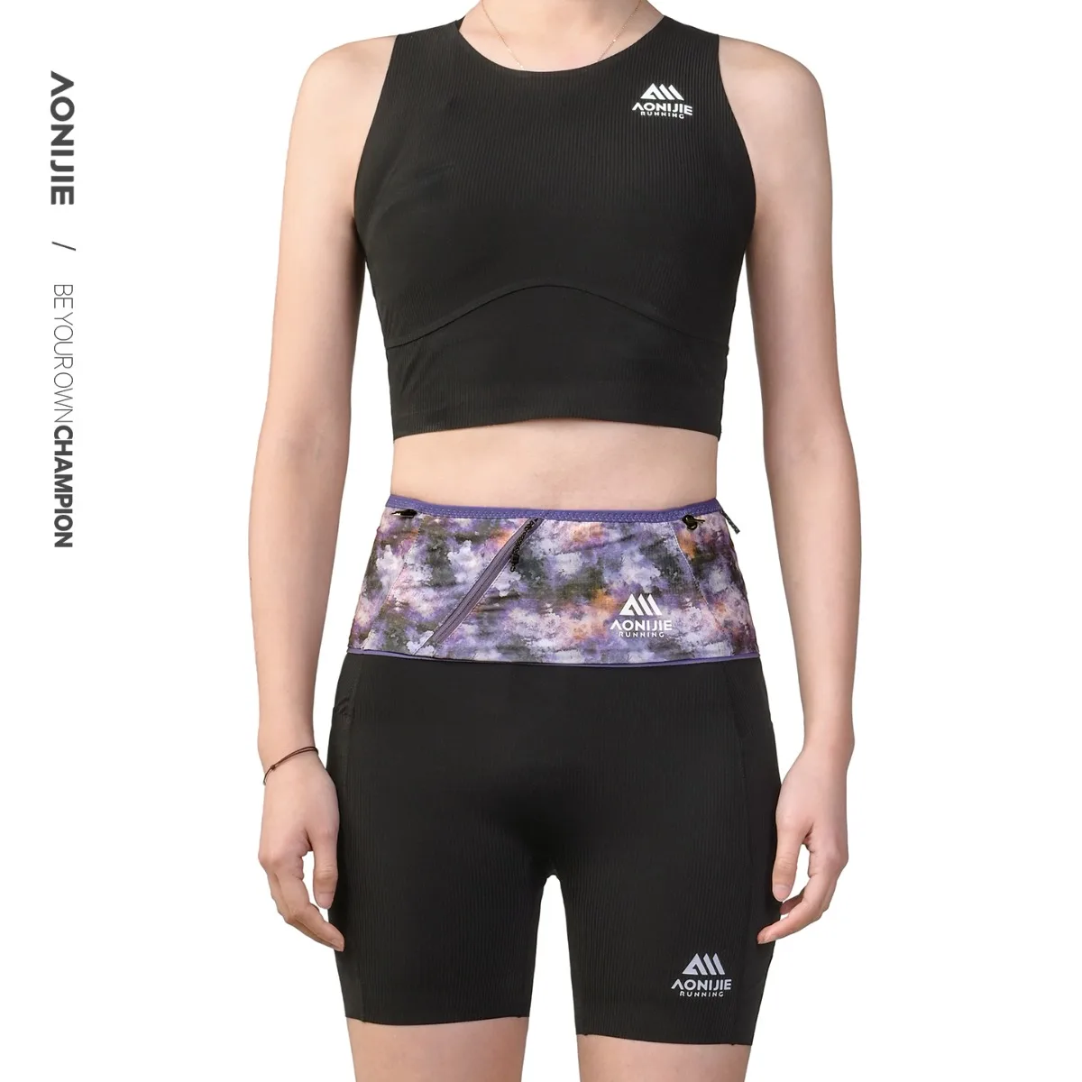 

AONIJIE W8142 Легкая поясная сумка для бега и активного отдыха, дышащая, удобная, с универсальным отделением для хранения и светоотражающими элементами