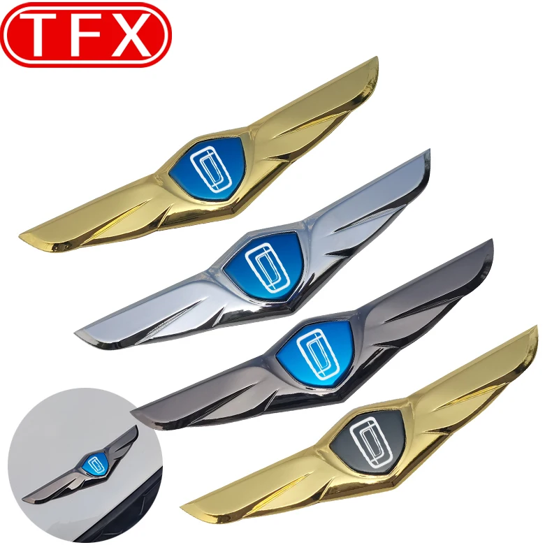 ل Faw Bestune T77 2018-2023 سيارة الجبهة مصبغة شعار ملصق الديكور الخارجي هود الجبهة الوجه مظهر شعار الملحقات #6