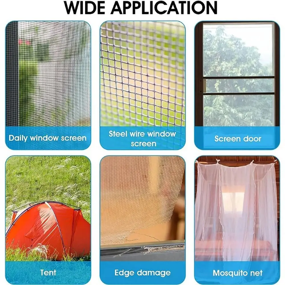 1Roll Fly Window Screen Repair Tape Anti-mosquito Anti-Insect Hole Patch Stickers Strong Self-adhesive Mesh Net Repair Tapes