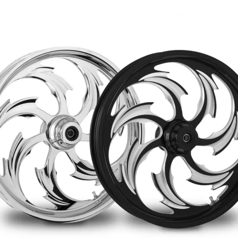 Smooth Union Customized Aluminum Motorcycle Wheels 16x3.5/17x3.5/18x3.5 Chromed 6 Spoke Design Streamlined Sculpted Motorcycle