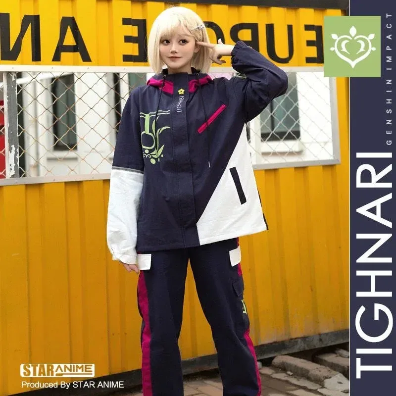 

Anime Genshin Impact Tighnari Cosplay Cool Hoodies Tops Harajuku Casual Coat Sweatshirt Springs Autumn Unisex Loose Jacket Sb;4.