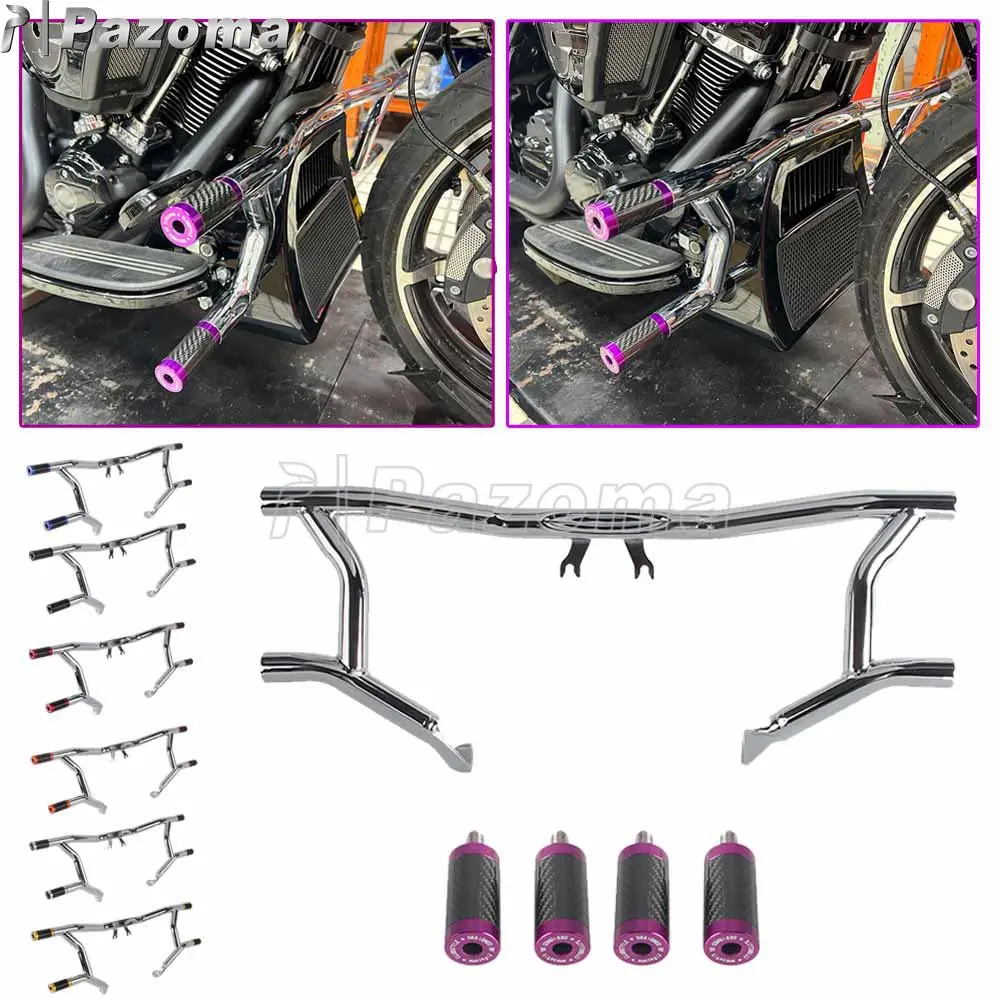 

Motorcycle Engine Lower Guard Crash Bar For Harley Electra Glide Ultra Classic FLHTCU Low FLHTCUL FLHTP Highway Bumper Footpegs