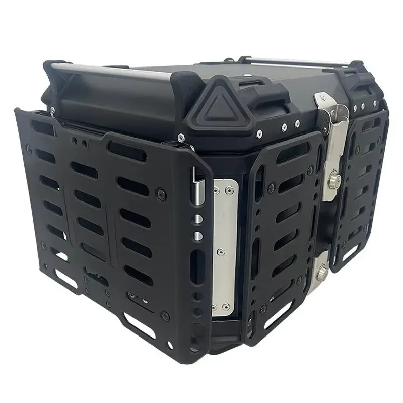 45L Aluminum Alloy Motorcycle Trunk Waterproof Scooter Storage Box Protective Equipment Rear Luggage Case for Motorbike