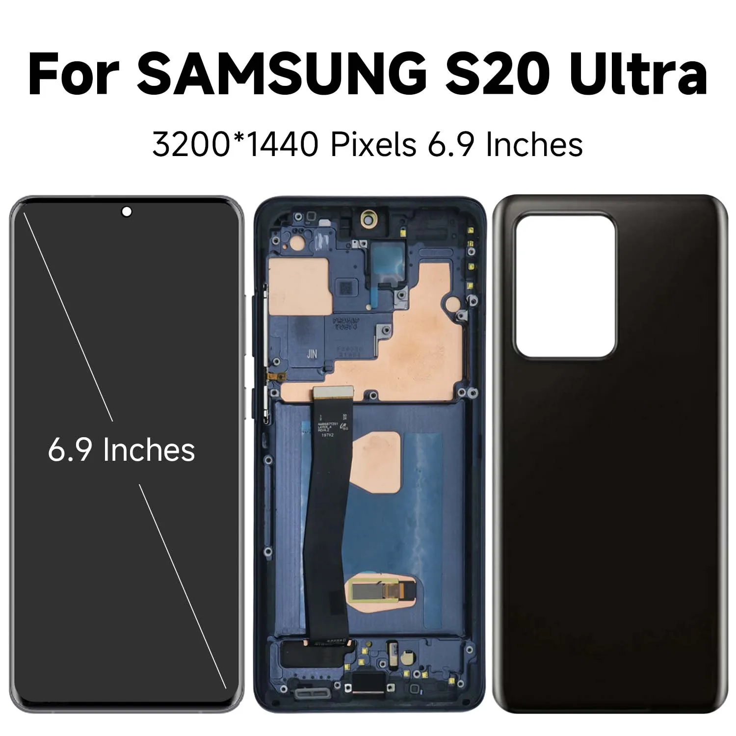 S20 Ultra For Samsung 6.9\'\'For AMOLED S20U G988 G988B/DS LCD Display Touch Screen Digitizer Assembly Replacement