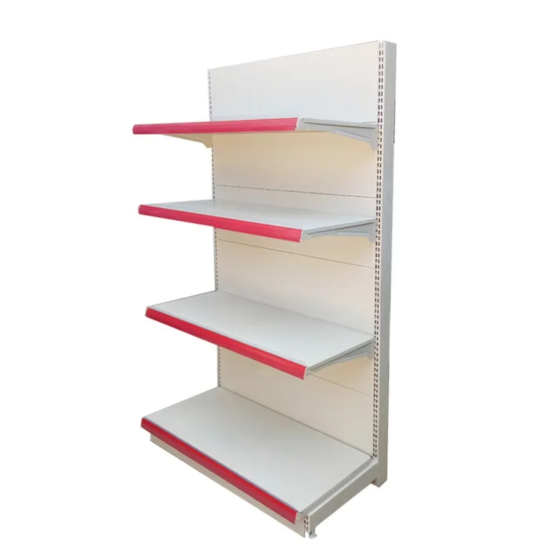 White removable column single-sided supermarket shelf hole board pure white pharmacy convenience store shelf display