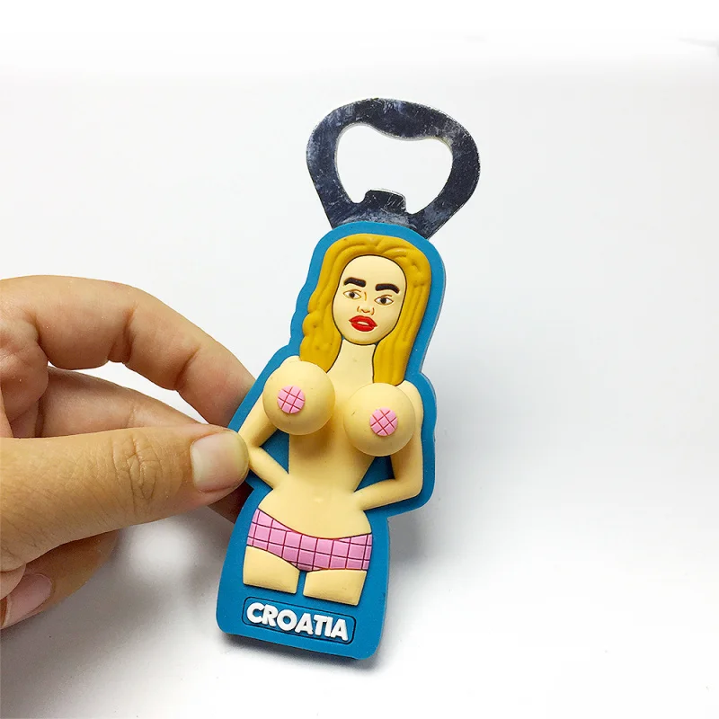 

Croatia Unique Magnetic Fridge Bottle Opener Creative Beauty Design High-Value Decorative Craft