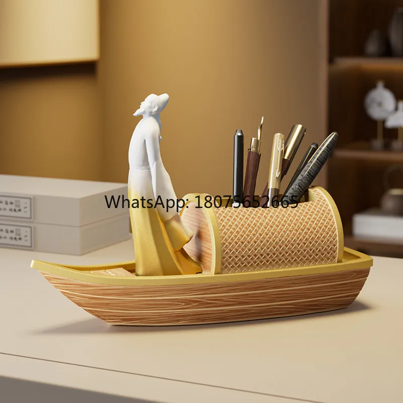 Creative pen holder desktop ornament - teacher's day, graduation, and high school entrance exam gift
