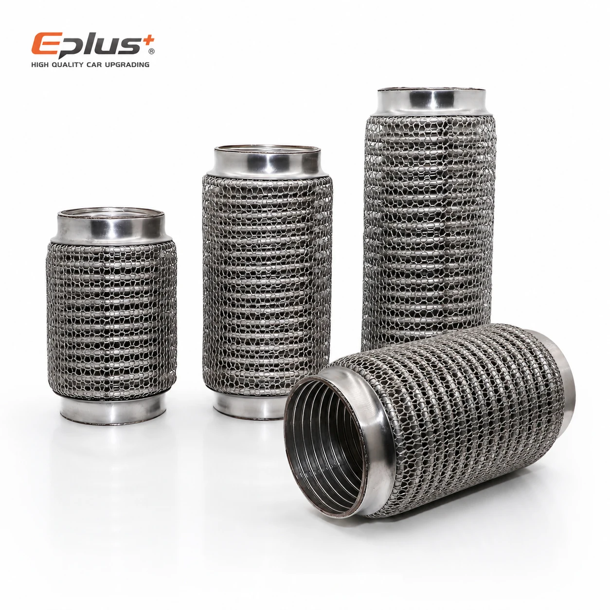 Stainless Steel Braided Exhaust Flex Pipe Woven Mesh Flexible Braid Bellows Anti-vibration Universal Car Muffler Tubing Connecto