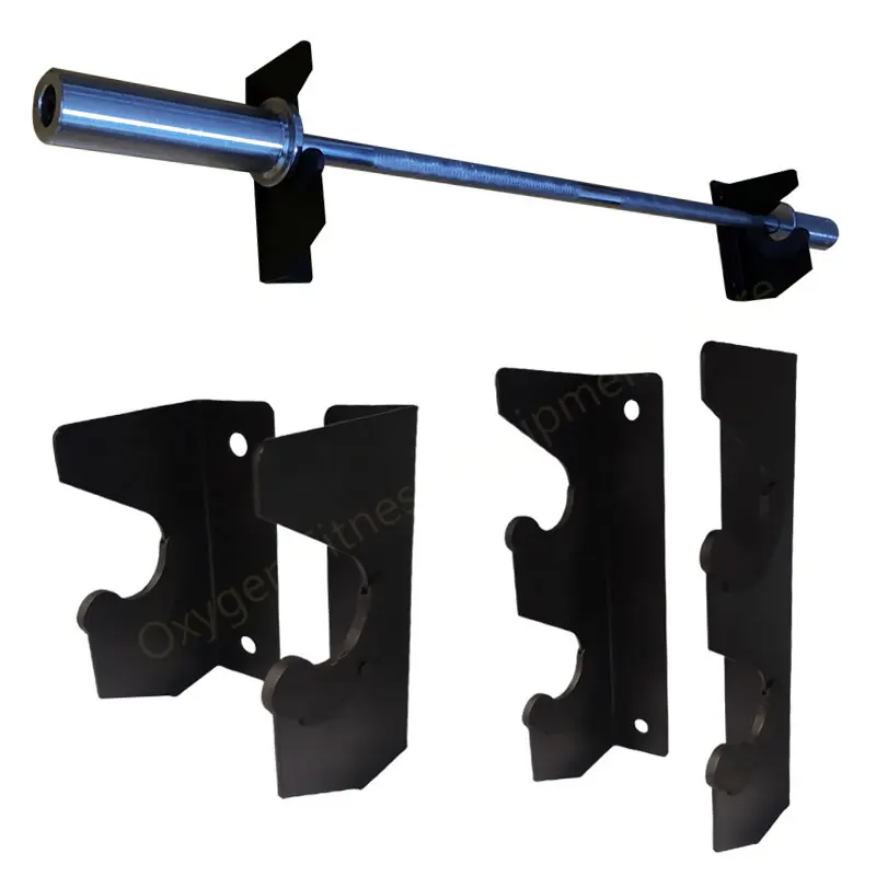 

Wall-Mounted Barbell Rack Space Saving Horizontal For Home Gym Vertical Barbells Storage Rack One/Two-Story Weight Bars Holders