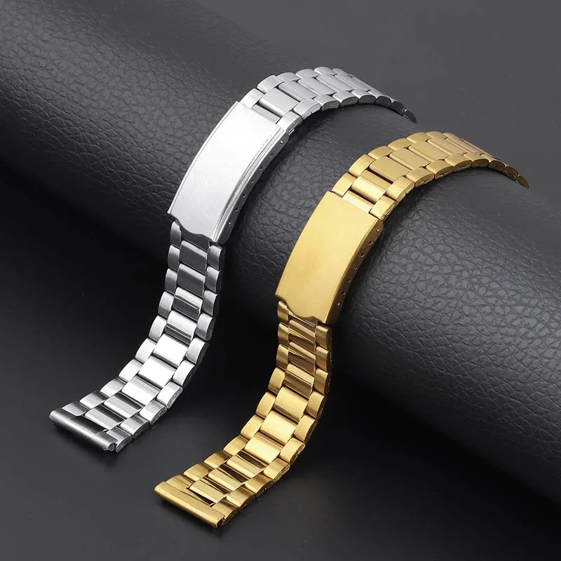 Stainless Steel Watch Strap Band 12 14mm 18mm 20mm Watchbands Oyster Diver Bracelet for Samsung Galaxy for DW Classic Men Women