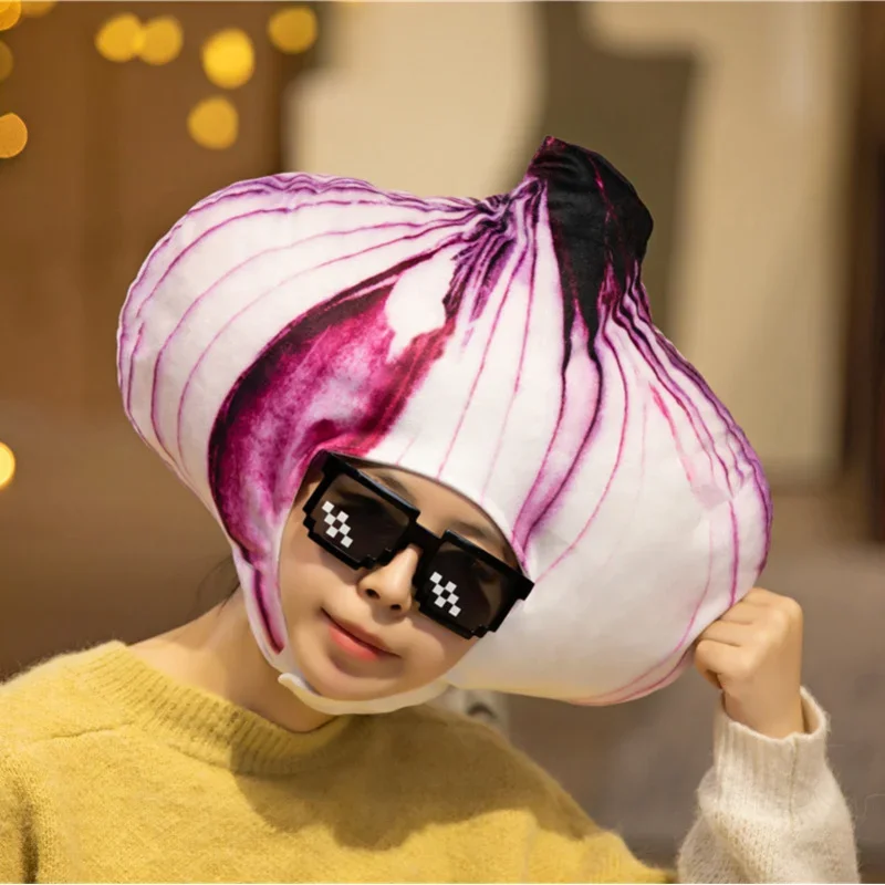 

Vegetable Onion Hat Photo Props Portrait Props Cartoon Headgear Performance props