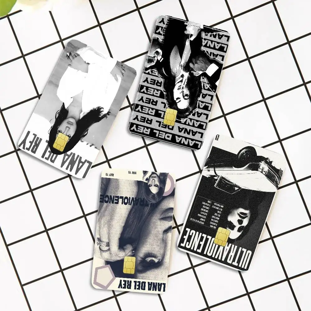 L-Lana D-Del R-Rey Anime Matte Front Skin Film Sticker Cover for Small Chip Credit Card Debit Card