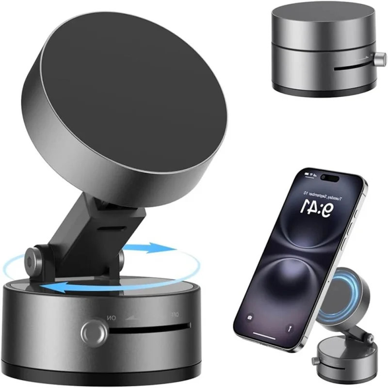 

NEW HOT Foldable Phone Stand Strong Magnetic Car Phone Holder Dashboard Phone Holder 360° Rotating Vacuum Suction Cup
