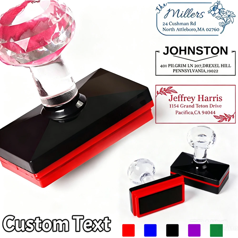 Personalized LOGO and Text Self Inking Stamp Customized Personal Design Company Logo Customized photosensitive Seal Ink Stamps