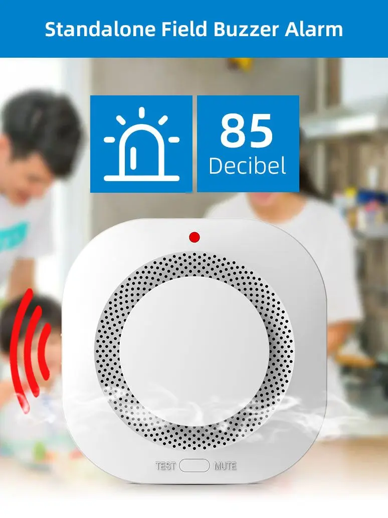 Détecteur de fumée autonome pour la protection incendie, système de sécurité domestique, détecteur de fumée pour fumoir