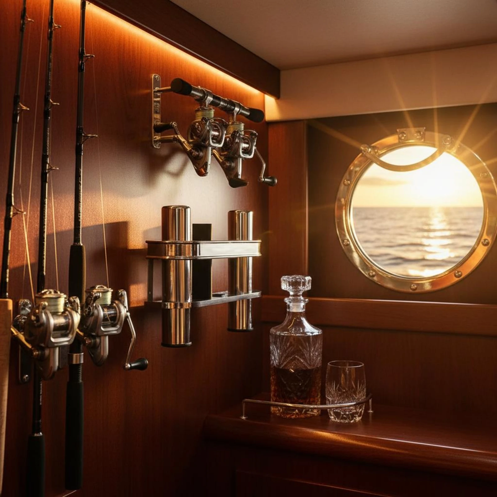 

Boat Fishing Pole Holder Rust Proof Double-Headed Rod Holder Marine Hardware Easy Install for Yacht