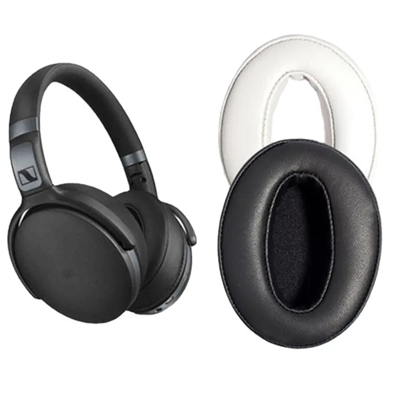 Sostituzione 1 paio di cuscinetti auricolari in pelle di pecora per Sennheiser HD4.50BTNC 4.40 4.30 HD350 400S 458BT cuffie paraorecchie cuscino per l'orecchio
