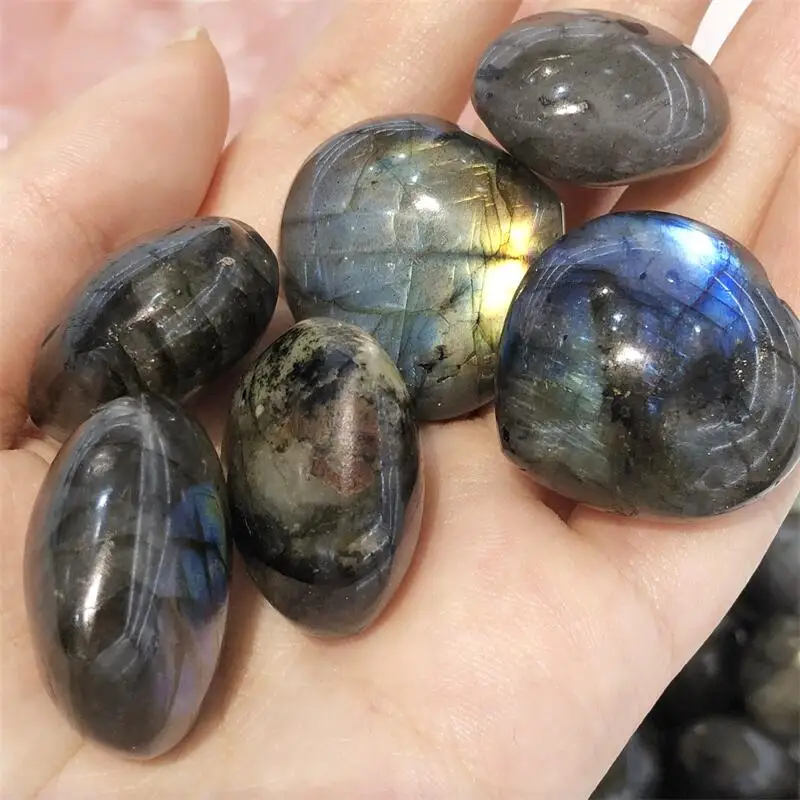 500g Natural Labradorite Original Gems Polished Healing Energy Stone Charm Unisex Jewelry For Home Decor Gift Bag