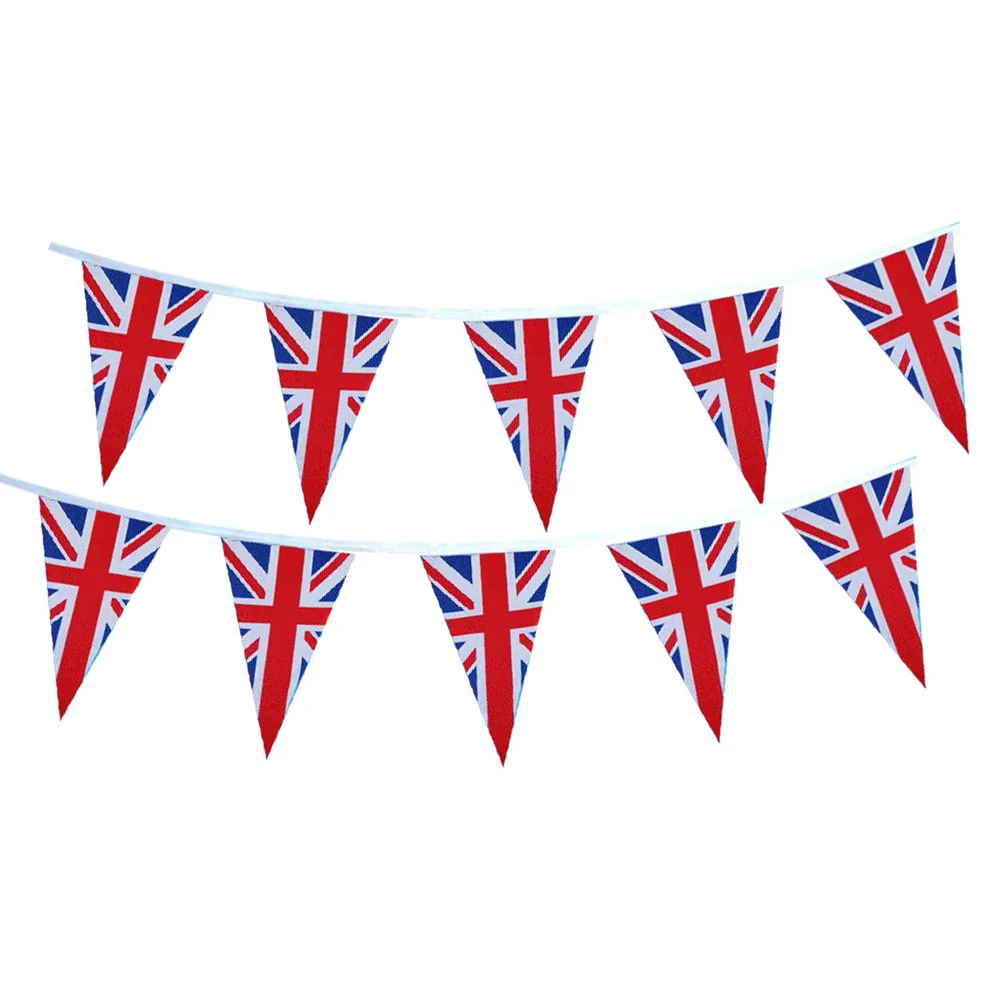 

1Pcs United Kingdom National Flag Polyester Pulling Banner Pennant Decoration Supplies Hanging Banner Party Use Indoor Outdoor