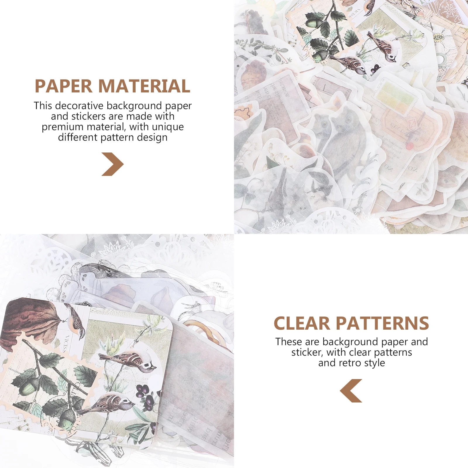 

1Set Vintage DIY Material Papers Scrapbooking Background Paper Perfect Size for Diary Planner Album Photo Album Stickers