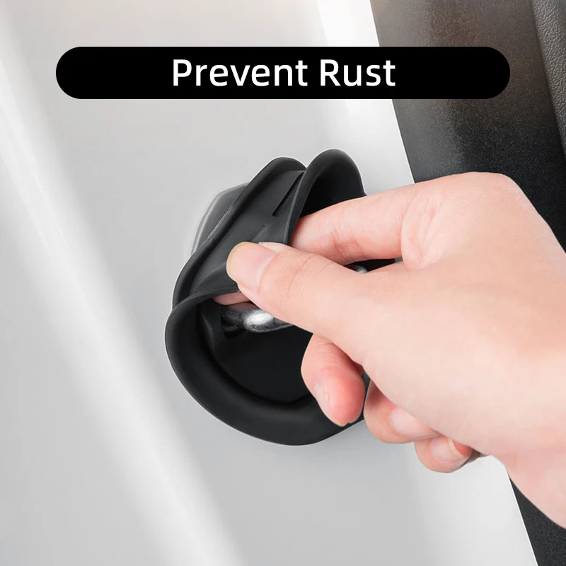 4 stks/set Deurslot Siliconen Protector Cover voor Tesla Model 3/Y 2021-2025 Accessoires Voorkomen Roest schokabsorberende Anti-Kras