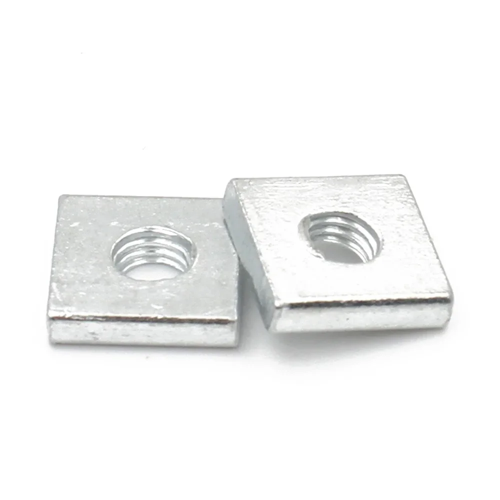 5-50 piezas de acero al carbono galvanizado M2 M3 M4 M5 M6 M8 bloque deslizante de tuercas cuadradas finas para accesorio de per