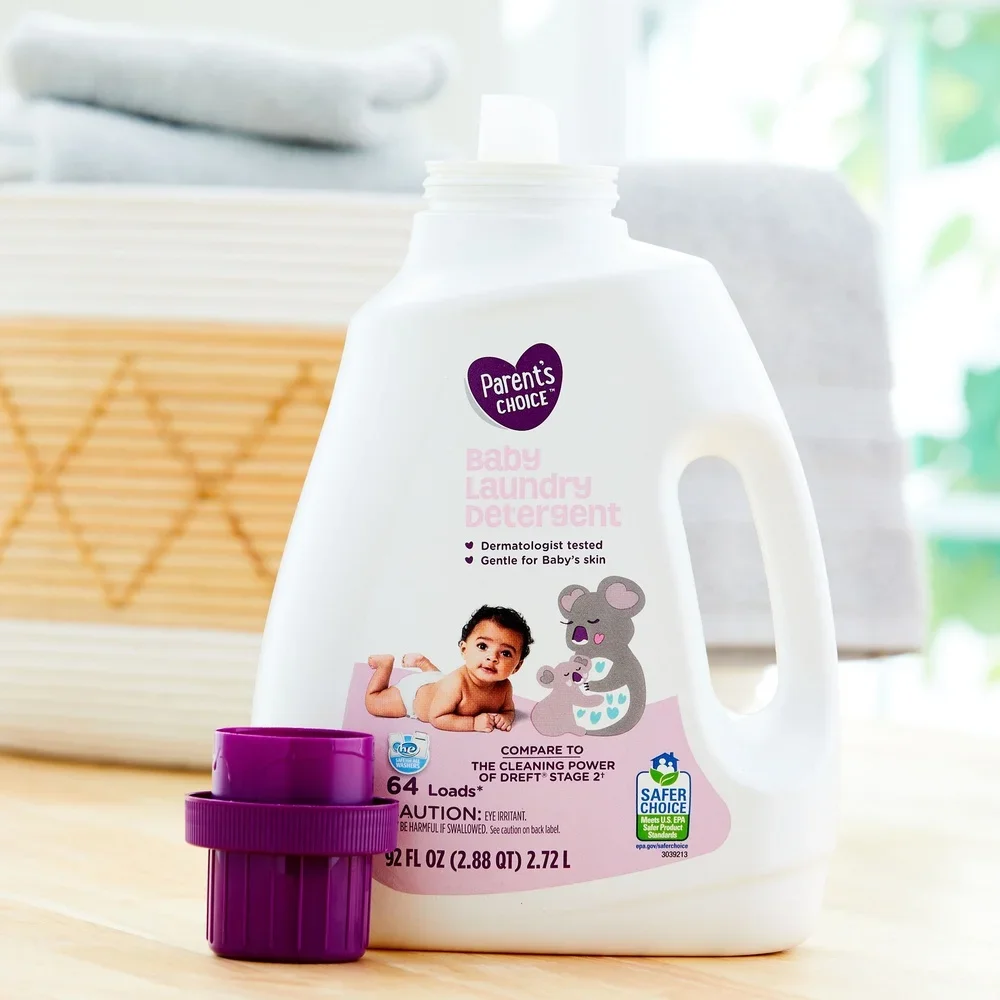 منظف غسيل الأطفال هيبوالرجينيك للبشرة الحساسة 64 تحميل 92 أونصة سائلة بقع صعبة تركيبة لطيفة طبيب الجلد تم اختباره آمنًا #6