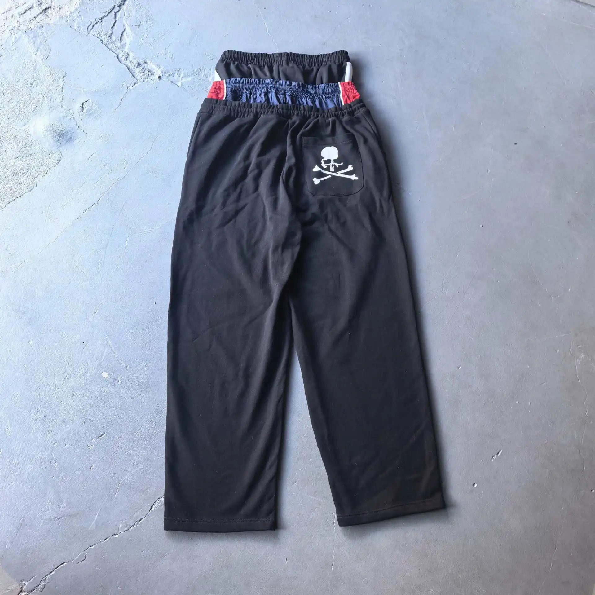 

Grailz Project G/R 2026 High-Quality Skeleton Print Triple-Waist Athletic Pants Long Pants Patchwork Embroidered Sweatpants