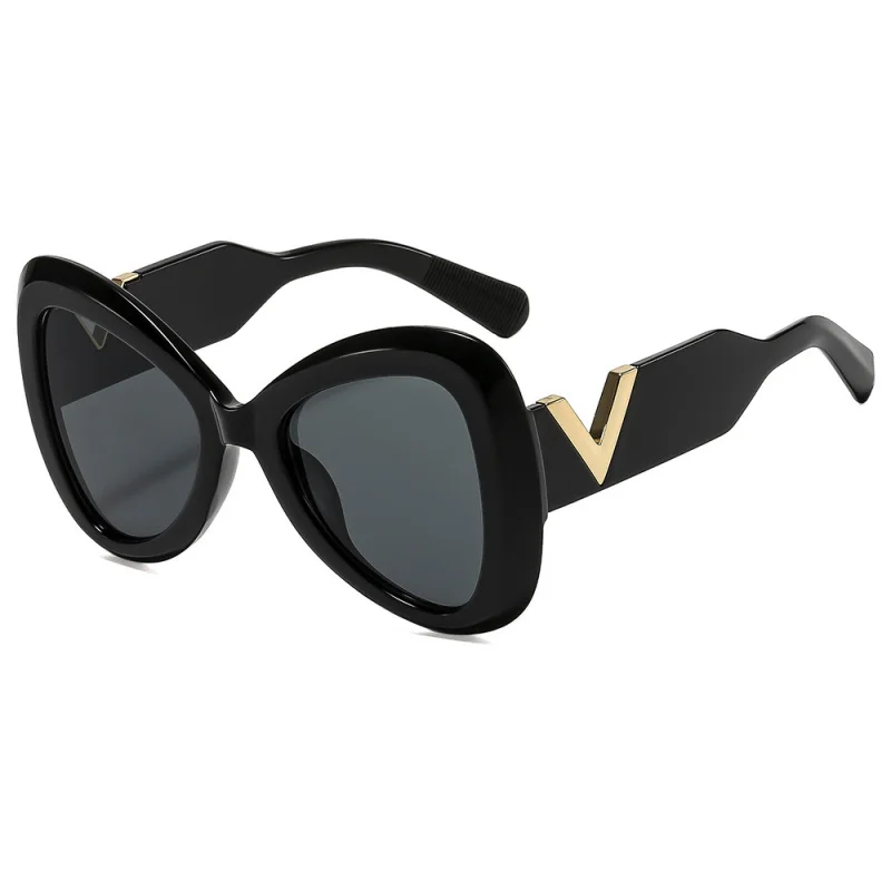 Schmetterling Großrahmige Sonnenbrille Modische Trendige Damen-Sonnenbrille Hochwertig