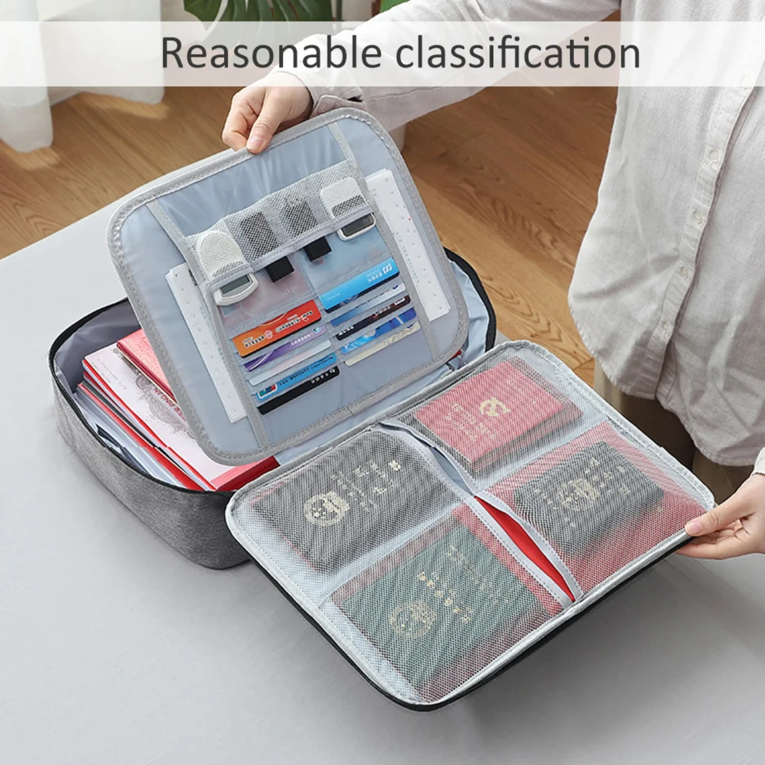 Security Lock Multifunction Storage Bag Certificate Document Bags Large Capacity Passport Card Real Estate License Organizer