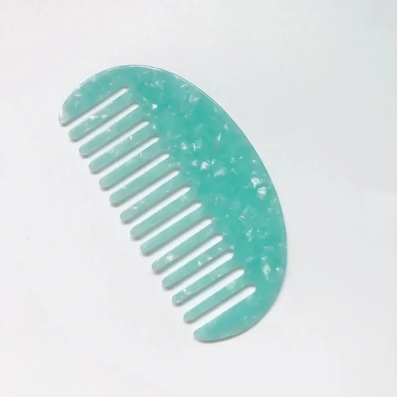 Korean Half Round Anti-static Hair Combs Wide Teeth Acetate Hair Brushes Outside Colorful Hairdressing Salon Styling Accessories
