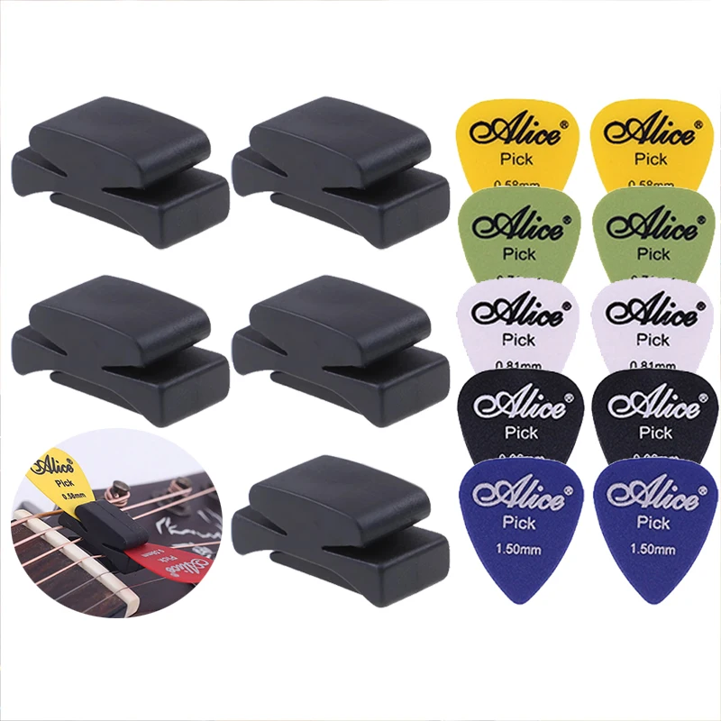 Clip-On Guitar Pick Holders with Picks – Fits Most Guitar Headstocks for Quick Pick Access During Practice or Performance TMZ