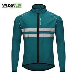 WOSAWE Ultralight Reflective Men Cycling Jacket Windproof Mountain Bike MTB Wind Jacket Running Riding Bicycle Windbreaker