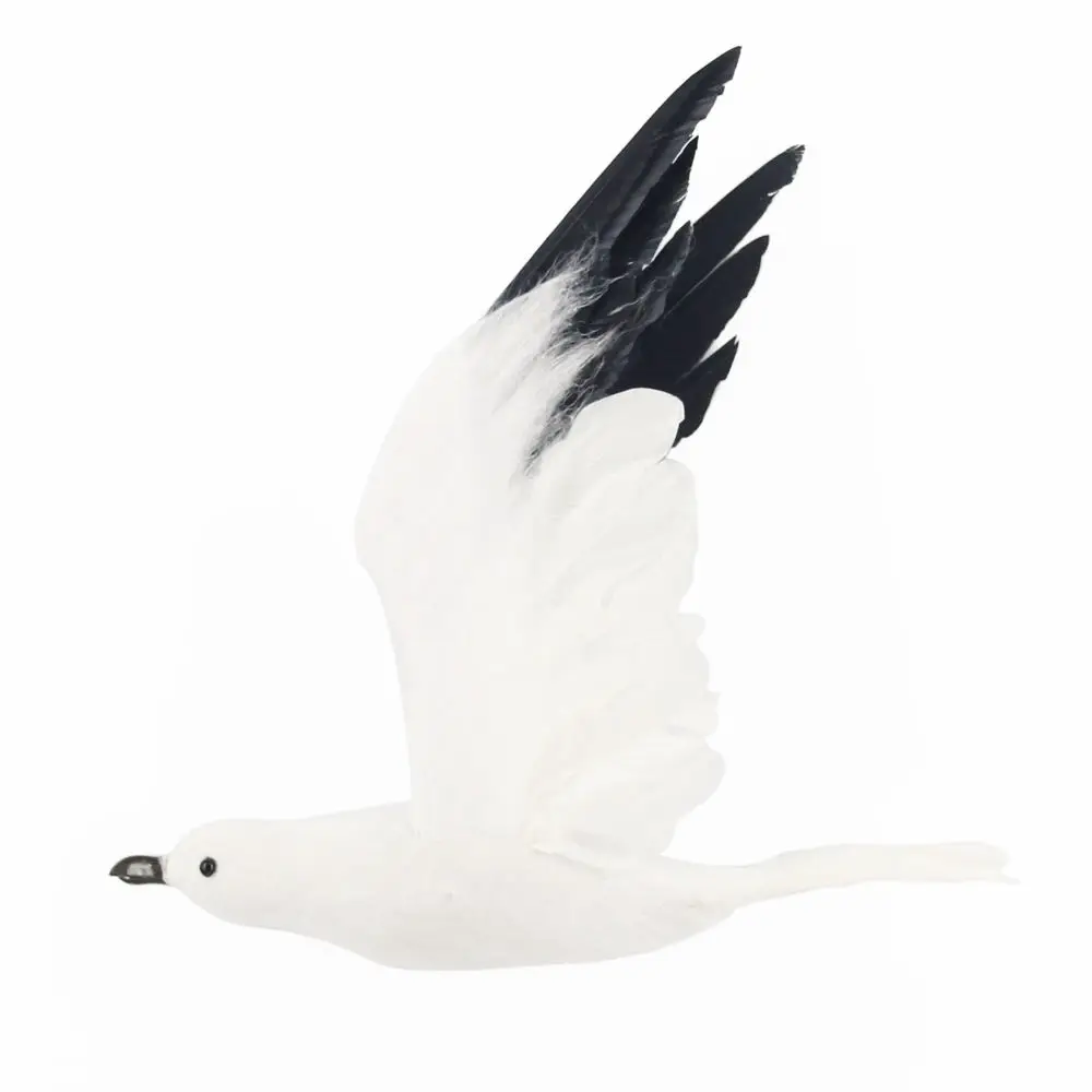 Simulation Seagull Ornament Realistic Feather Bird Figure Home Garden Decor For Photography Shop Accessory