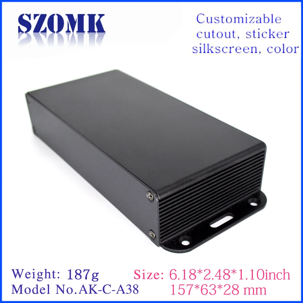 SZOMK 28x63x157mmDiy Extruded Aluminum Electronics Enclosure Aluminum Box Wall Mount Enclosure Instrument Case