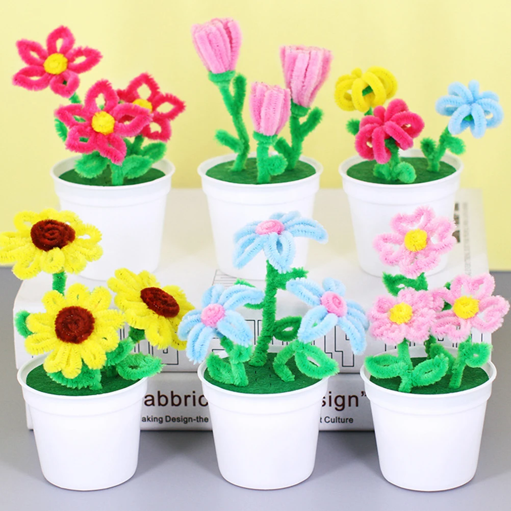 

5 Sets Twist Stick Flower Pot Plant DIY Sticks Twisted Rods s Festival Bendable Colorful Bonsai Supplies Child