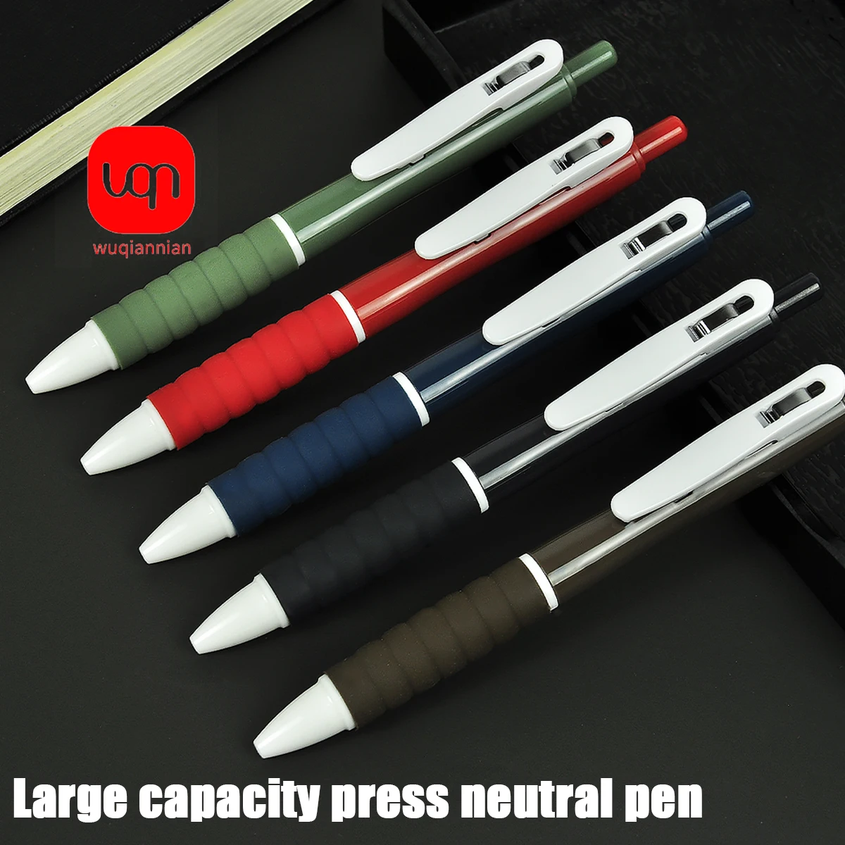 

WQN-3/6/12PCS Ballpoint Neutral Pens 0.5mm Tip Student Use Ultra-Soft Grip Ballpoint Pens Stretchable Office Supplies