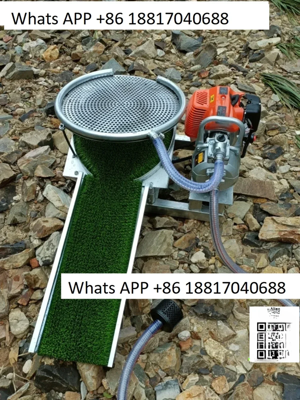 

Portable gasoline engine river sand gold digger gravity separation and rapid separation of sticky gold grass gold digger