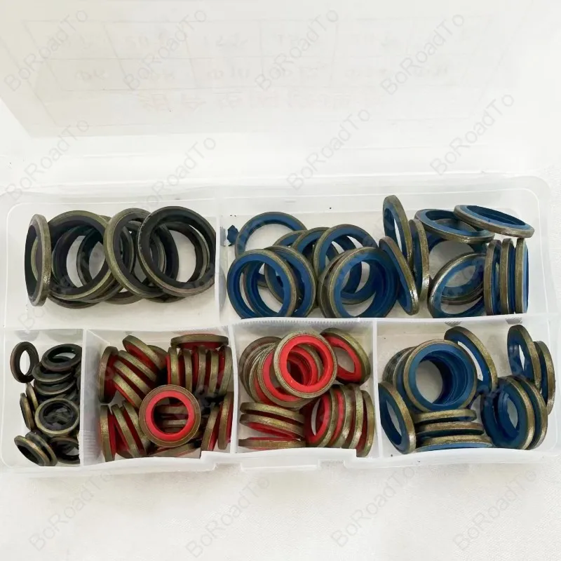 100pcs Sealing Gasket Set Oil Drain Combined Washer Seal Set M6 M8 M10 M12 M14 M16