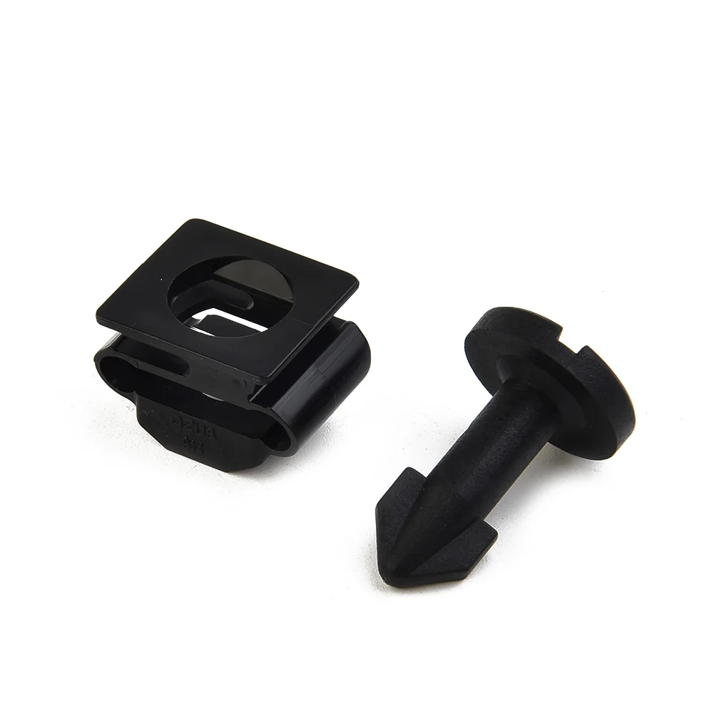 2pcs Engine Cover Stud Stay Grommet Kits 91501-SS8-A01 For Honda Black Clips Engine Cover Bolt Bonnet Hood Clip