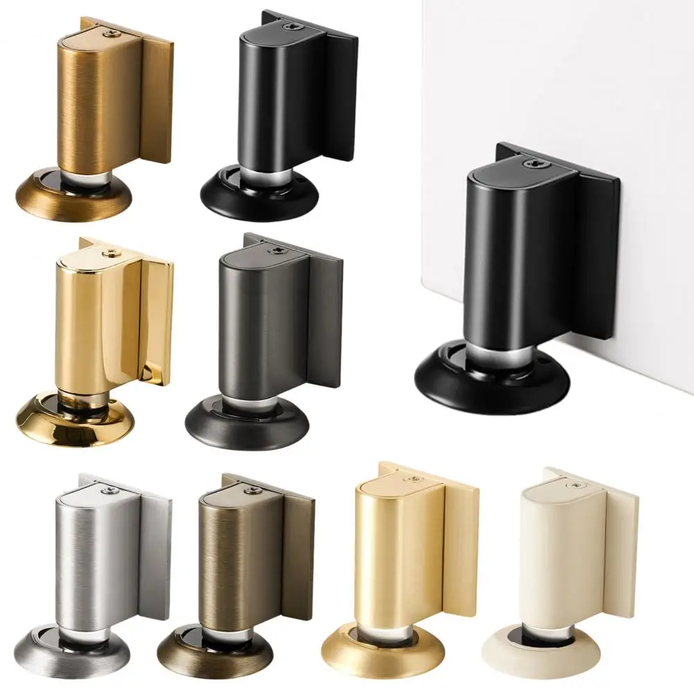 

Door Stop Wall Protection Windproof Magnetic Door Stopper with Wall Protector for Carpet Tile Wooden Floors No Drilling