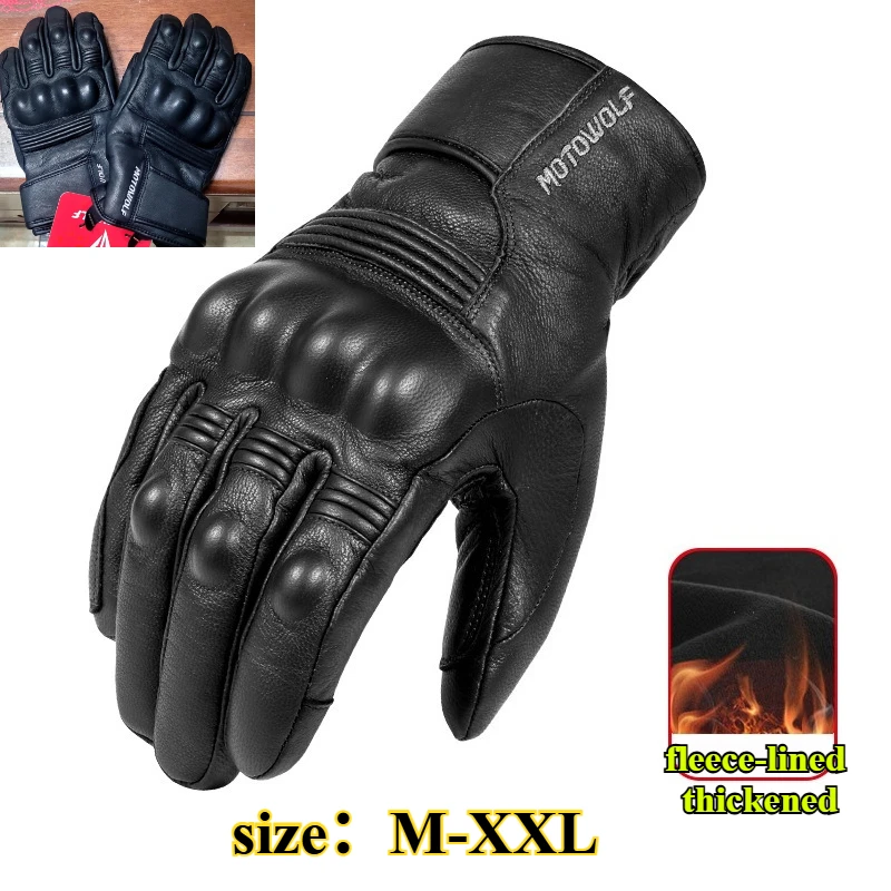 

Мотоциклетные перчатки с сенсорным экраном, кожаные зимние перчатки Guanti Guantes Moto Invierno Motocicleta, мужские и женские перчатки для мотокросса