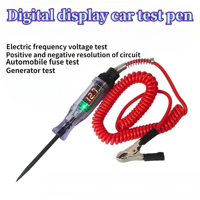 1Pcs Car Truck Voltage Circuit Tester Auto Tools Car Diagnostic Probe Test Pen Light Bulb Electric Measuring Pen Tools 5V-120V